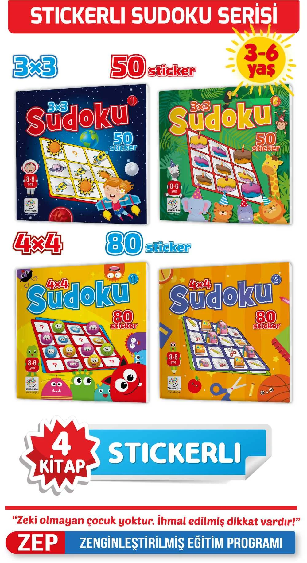 3-6 Yaş Stickerlı Sudoku Seti